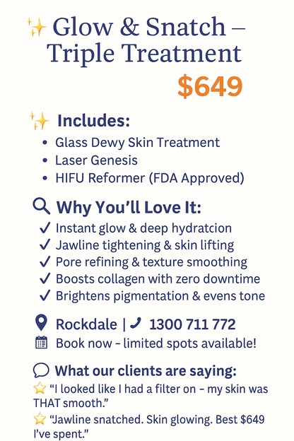 ✨ Glow &amp; Snatch – Triple Treatment Package